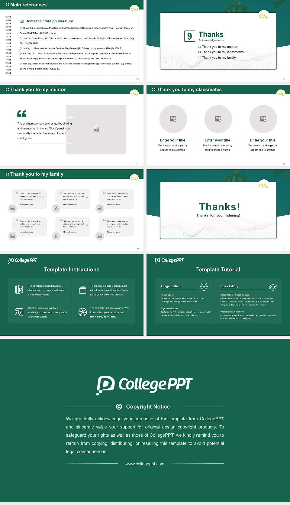 Central Methodist University Graduation Thesis Defense PPT Template16:9 ratio PPT effect preview image7