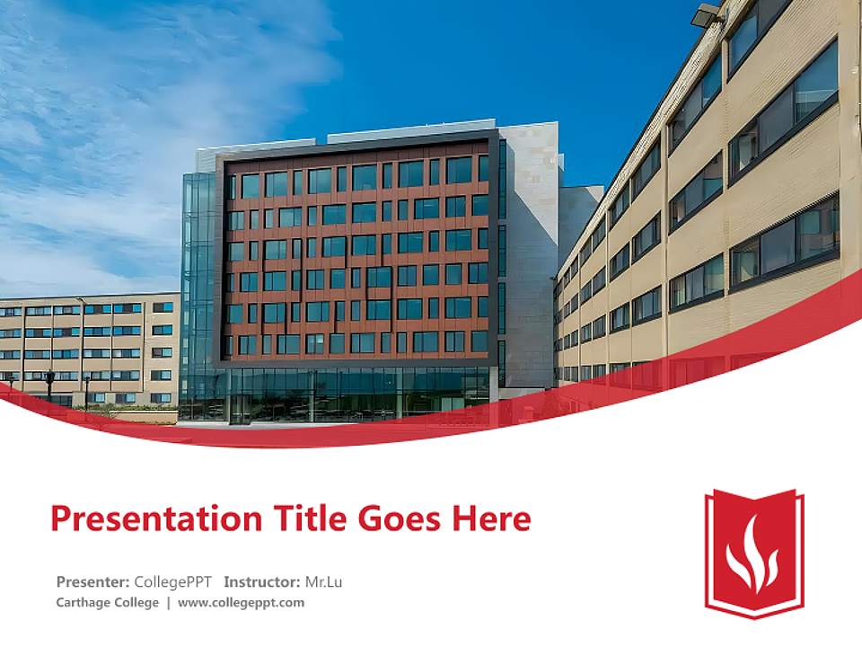 Carthage College Course/Courseware Creation PPT Template4:3 ratio PPT effect preview image5