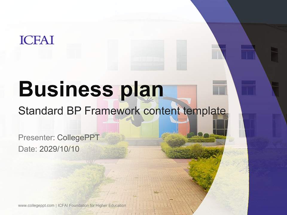 ICFAI Foundation for Higher Education Competition/Entrepreneurship Contest PPT Template4:3 ratio PPT effect preview image9