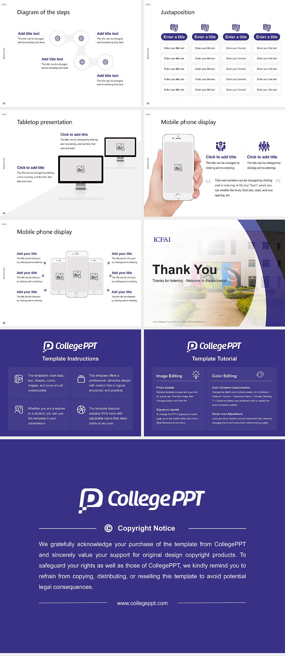 ICFAI Foundation for Higher Education Competition/Entrepreneurship Contest PPT Template4:3 ratio PPT effect preview image9