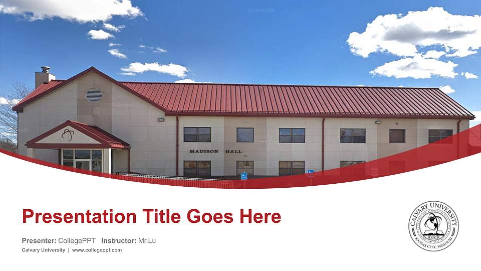 Calvary University Course/Courseware Creation PPT Template16:9 ratio PPT effect preview image