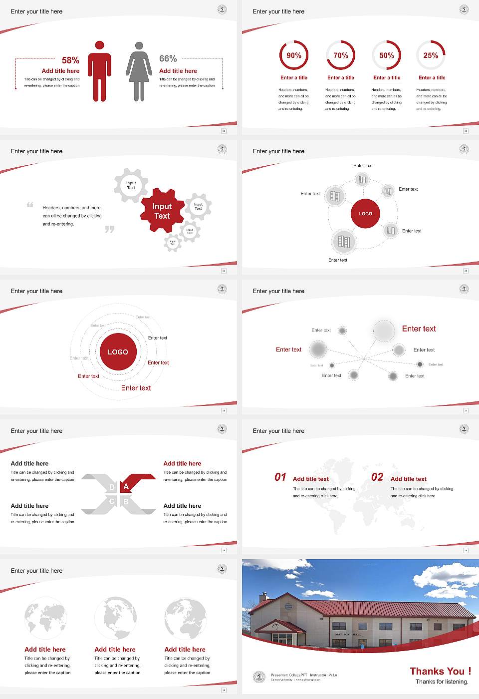 Calvary University Course/Courseware Creation PPT Template16:9 ratio PPT effect preview image4