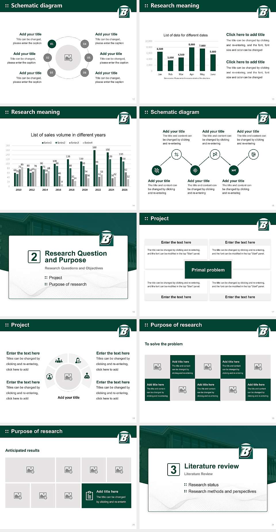 Binghamton University Graduation Thesis Defense PPT Template4:3 ratio PPT effect preview image3