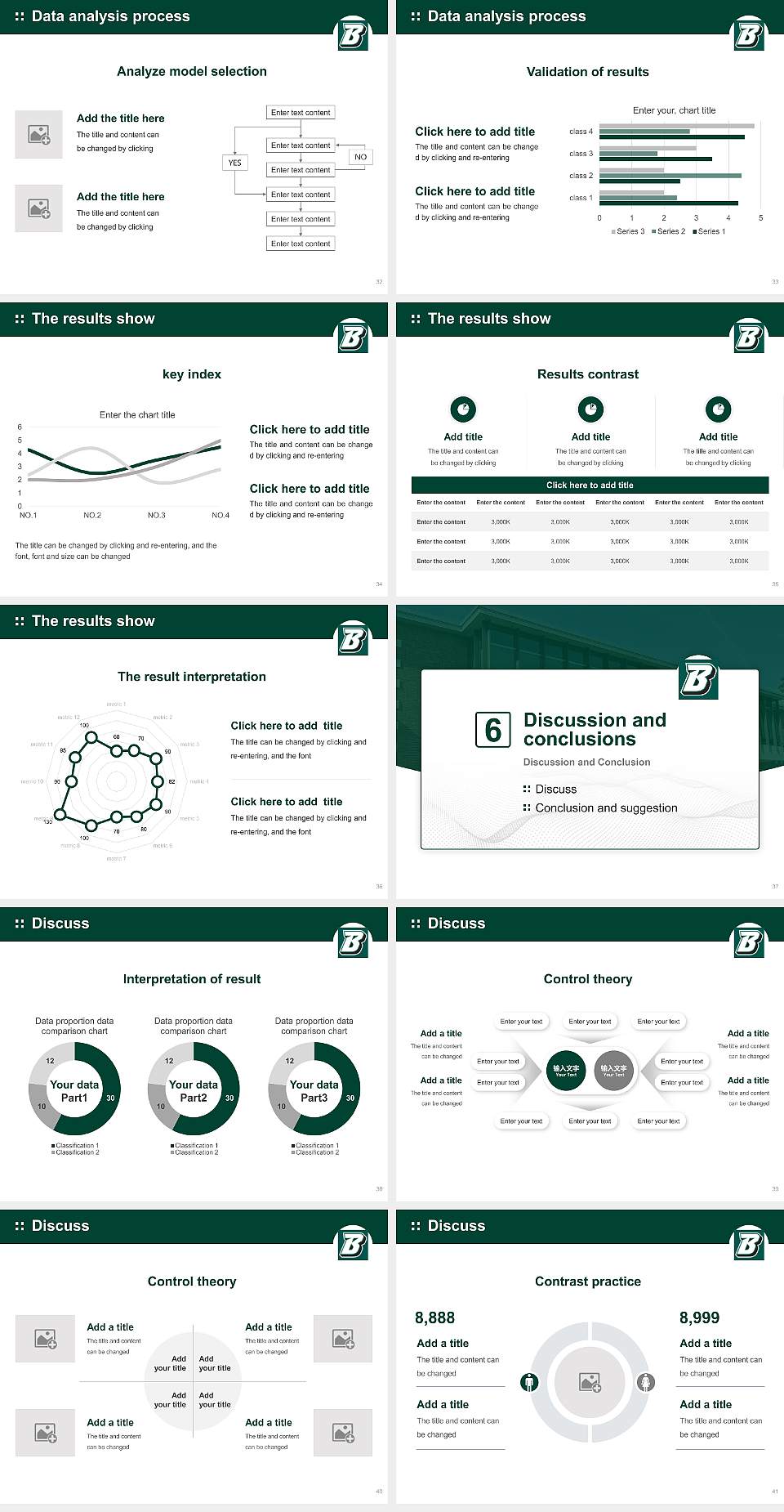 Binghamton University Graduation Thesis Defense PPT Template4:3 ratio PPT effect preview image5
