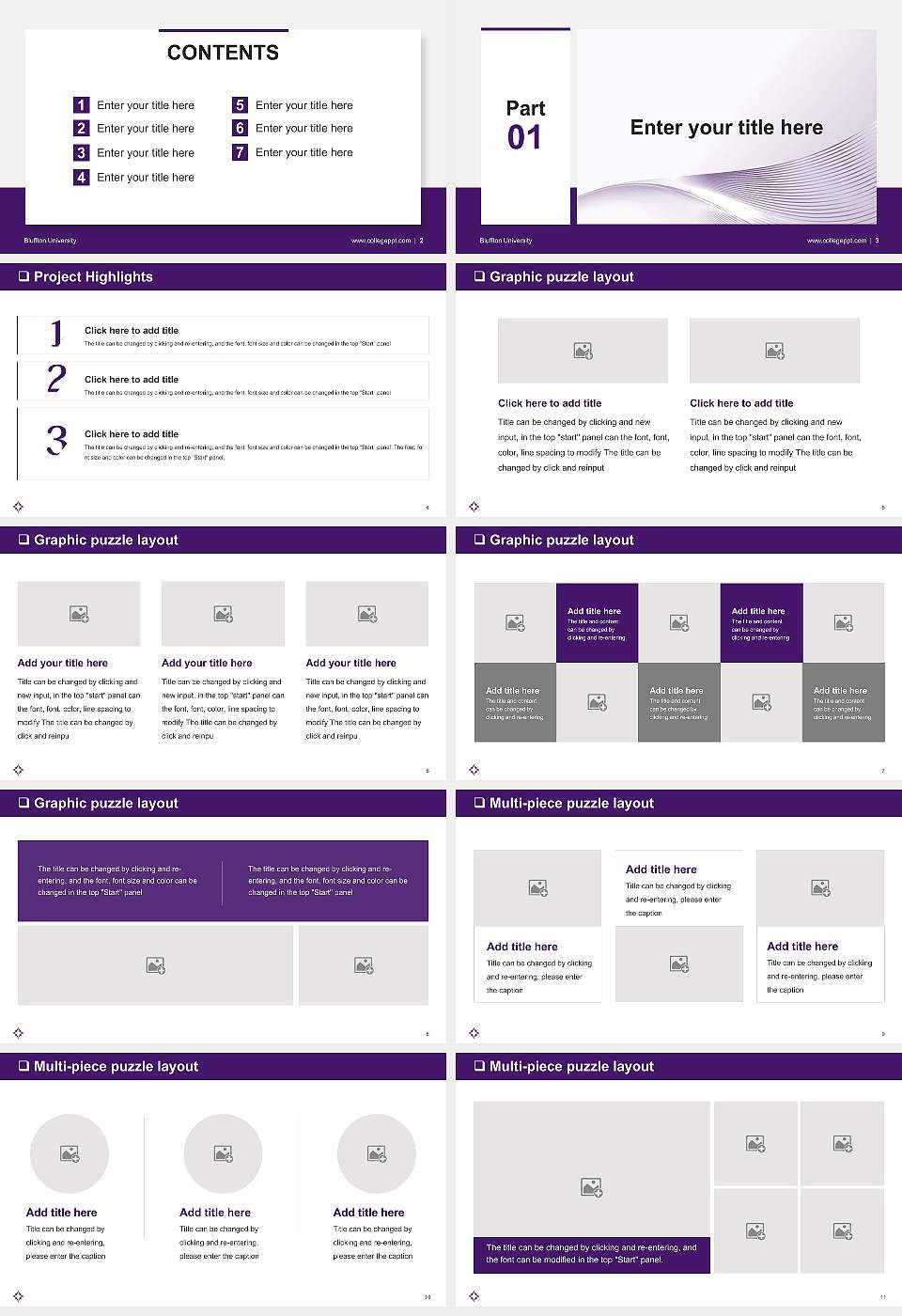 Bluffton University General Purpose PPT Template16:9 ratio PPT effect preview image2
