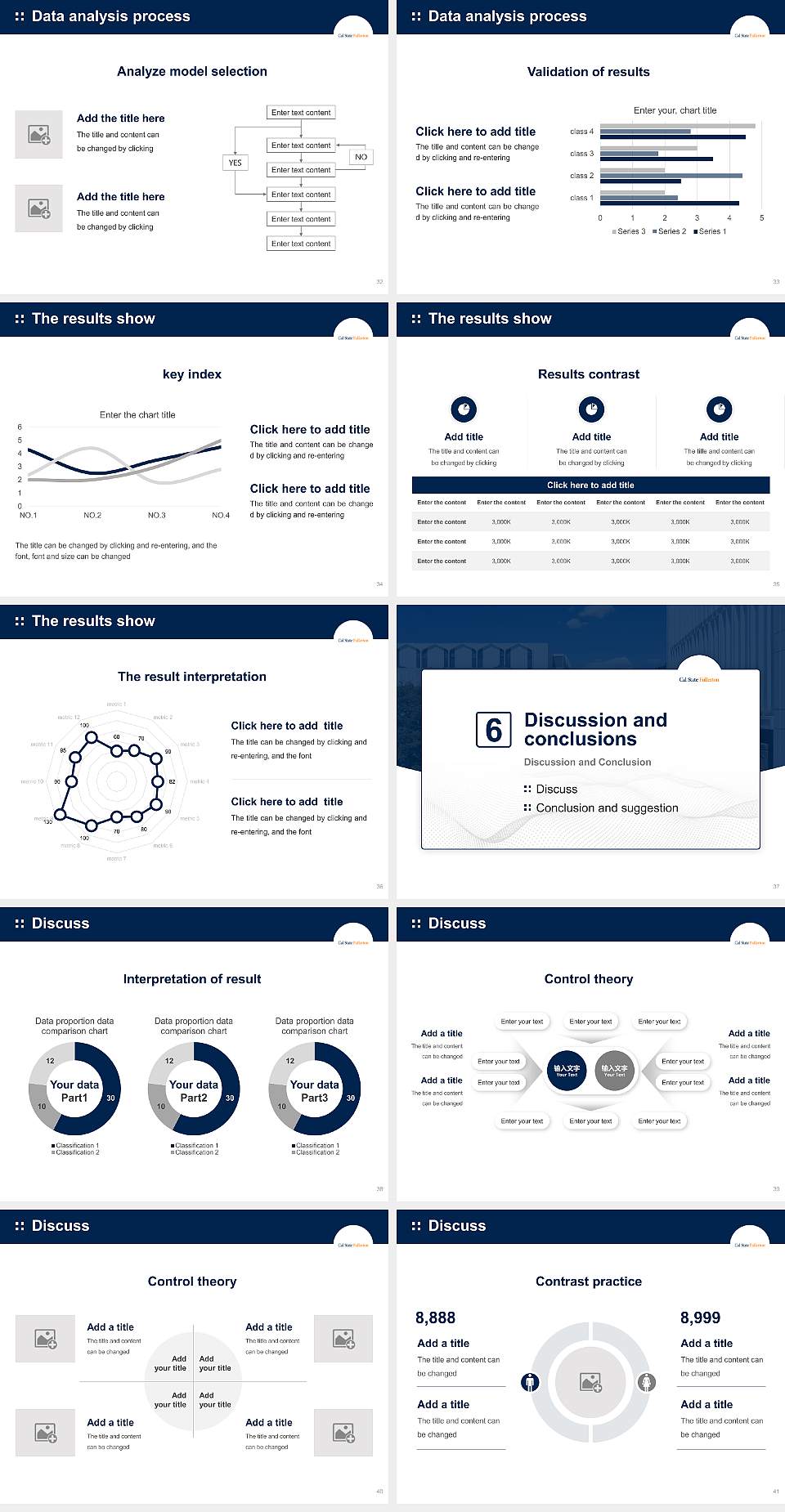 California State University-Fullerton Graduation Thesis Defense PPT Template4:3 ratio PPT effect preview image5