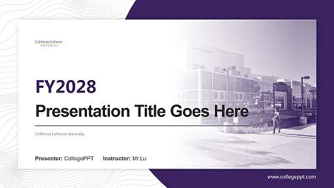 California Lutheran University Academic Presentation/Research Findings Report PPT Template