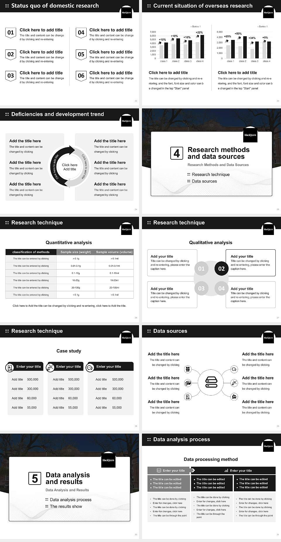 Blackburn College Graduation Thesis Defense PPT Template4:3 ratio PPT effect preview image4