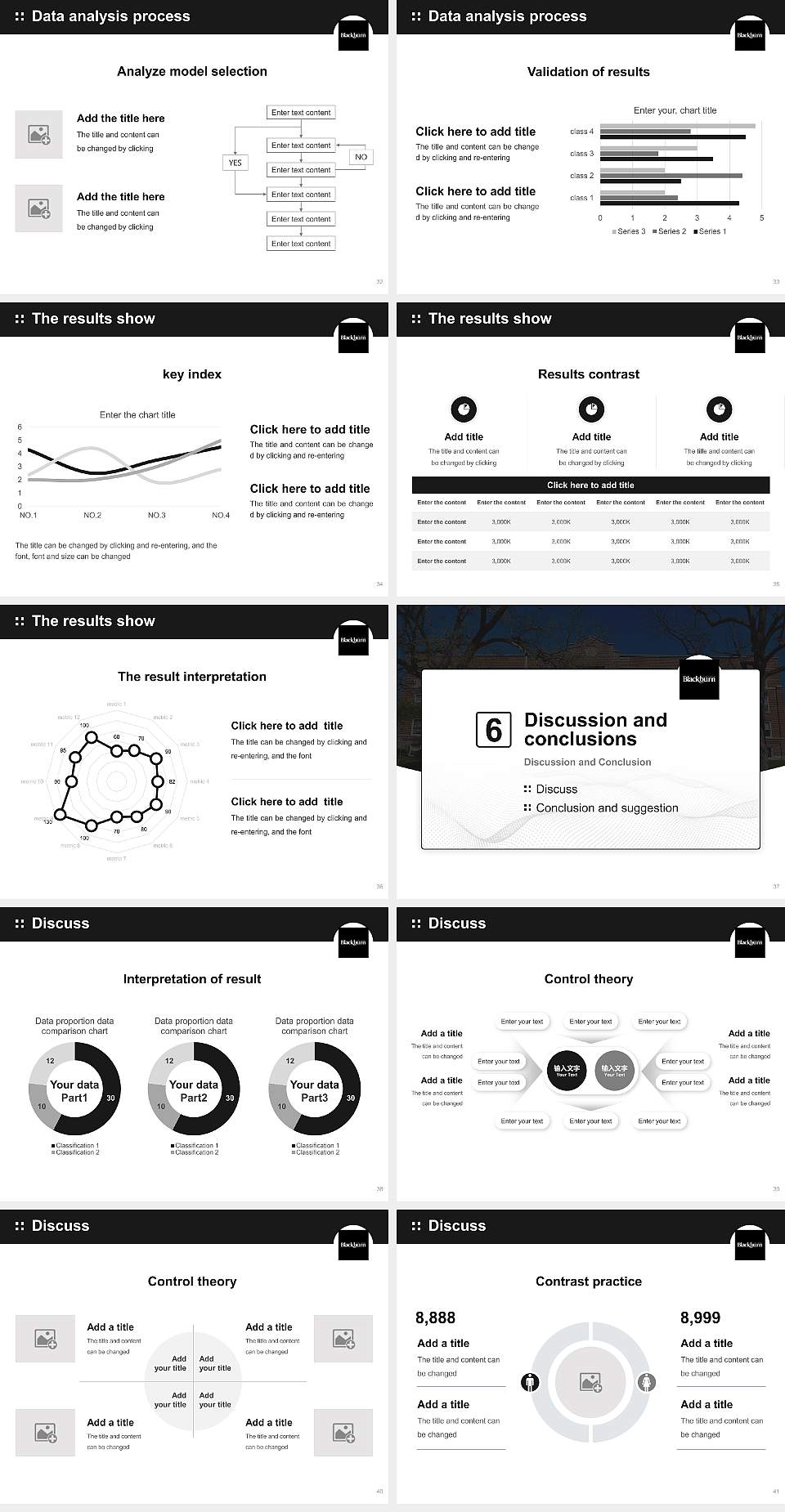 Blackburn College Graduation Thesis Defense PPT Template4:3 ratio PPT effect preview image5