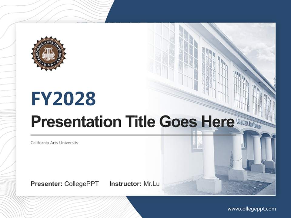 California Arts University Academic Presentation/Research Findings Report PPT Template4:3 ratio PPT effect preview image5