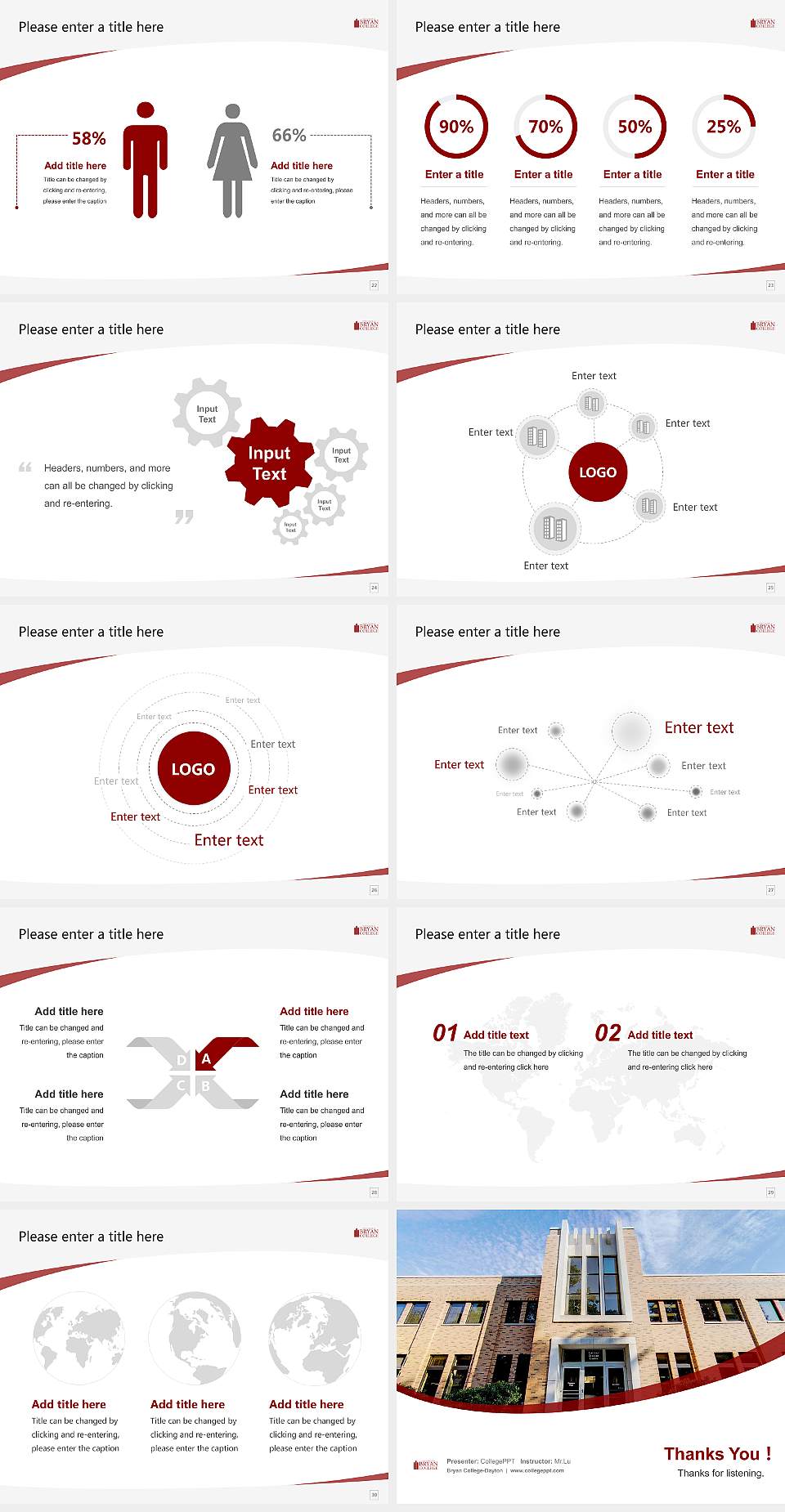 Bryan College-Dayton Course/Courseware Creation PPT Template4:3 ratio PPT effect preview image4