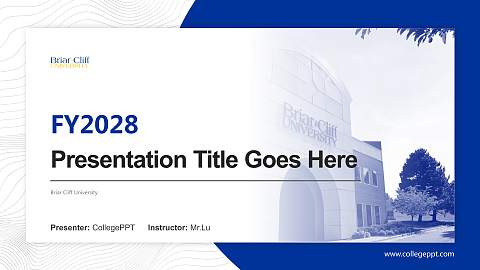 Briar Cliff University Academic Presentation/Research Findings Report PPT Template