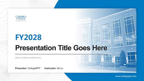Cabarrus College of Health Sciences Academic Presentation/Research Findings Report PPT Template
