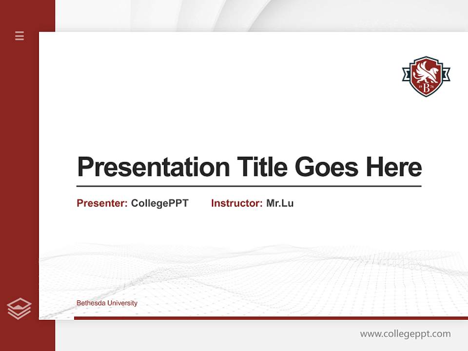Bethesda University Thesis Proposal/Graduation Defense PPT Template4:3 ratio PPT effect preview image5