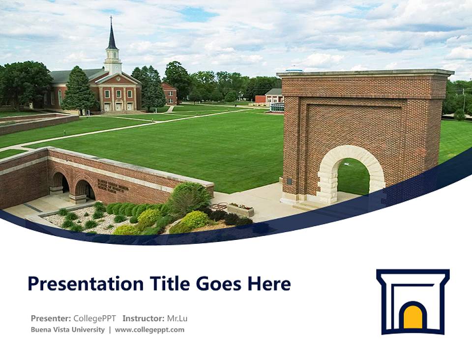 Buena Vista University Course/Courseware Creation PPT Template4:3 ratio PPT effect preview image5