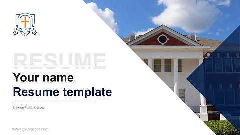 Brewton-Parker College Resume PPT Template