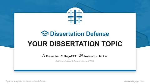 Bethlehem College & Seminary Graduation Thesis Defense PPT Template