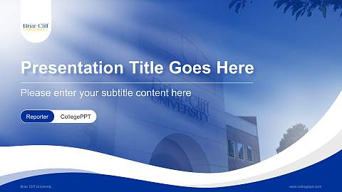 Briar Cliff University Lecture Sharing and Networking Event PPT Template