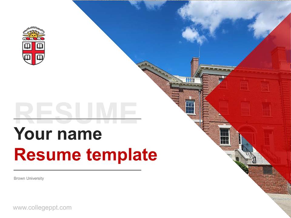 Brown University Resume PPT Template4:3 ratio PPT effect preview image5
