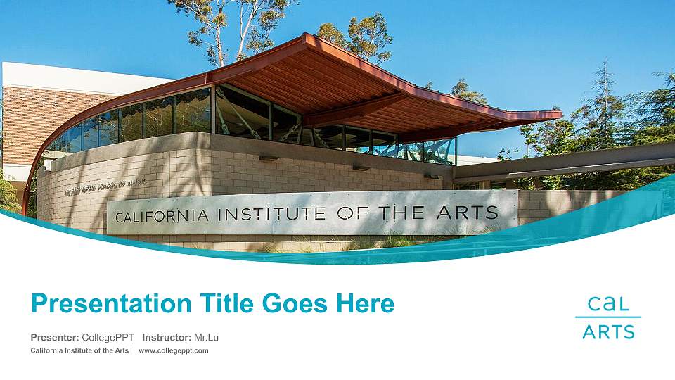 California Institute of the Arts Course/Courseware Creation PPT Template16:9 ratio PPT effect preview image