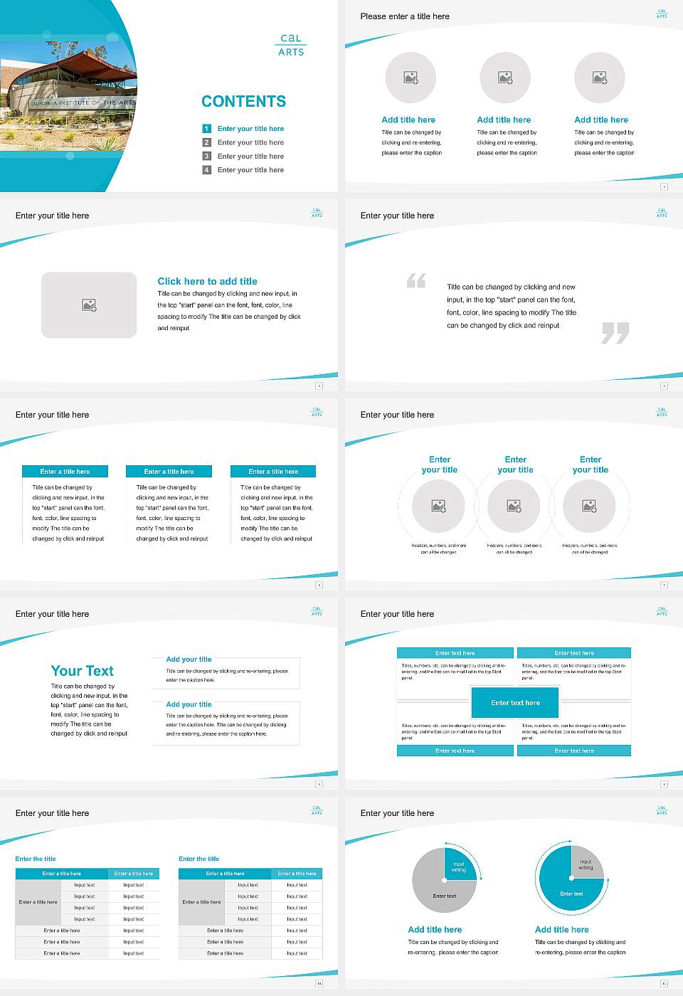 California Institute of the Arts Course/Courseware Creation PPT Template16:9 ratio PPT effect preview image2