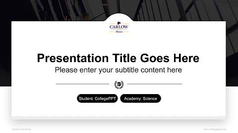 Carlow University National Scholarship Defense PPT Template