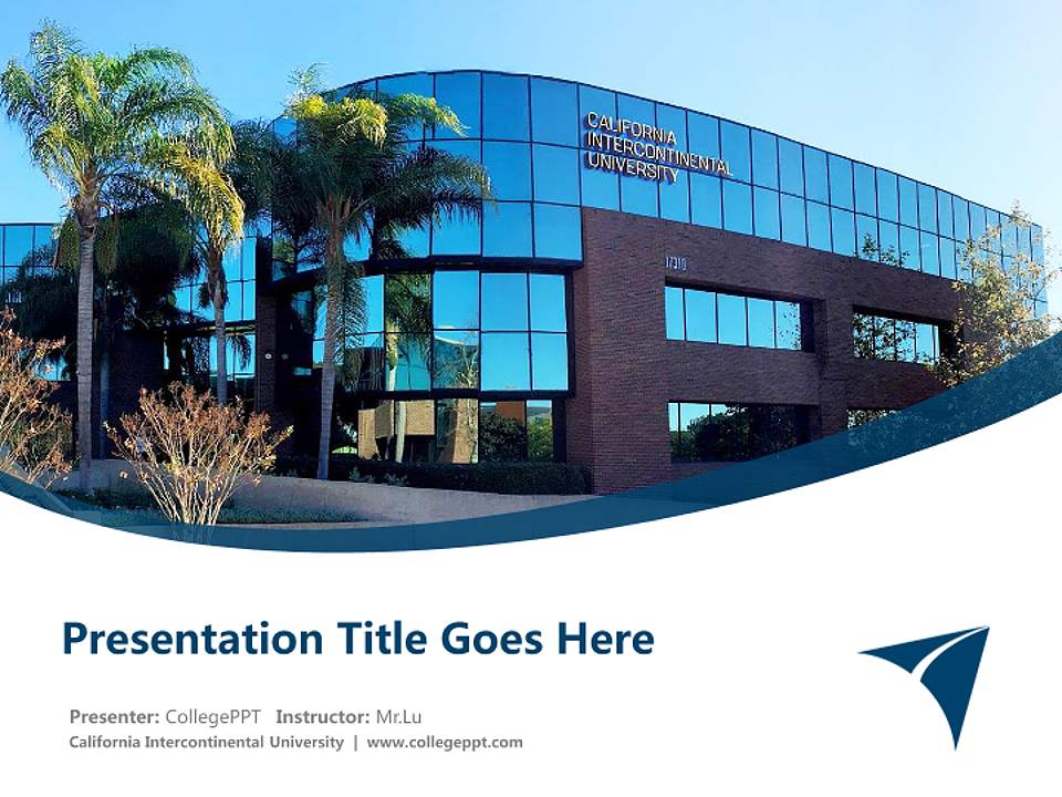 California Intercontinental University Course/Courseware Creation PPT Template4:3 ratio PPT effect preview image5