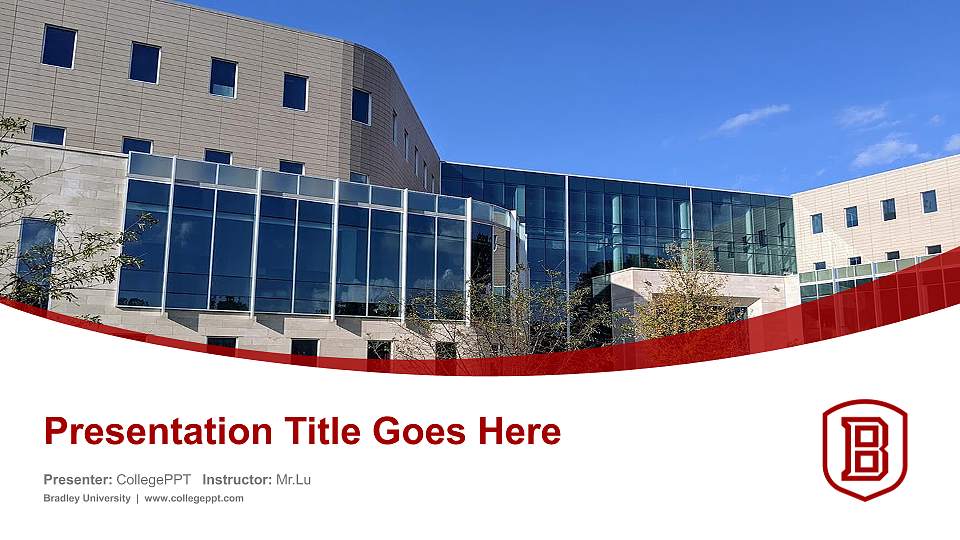Bradley University Course/Courseware Creation PPT Template16:9 ratio PPT effect preview image