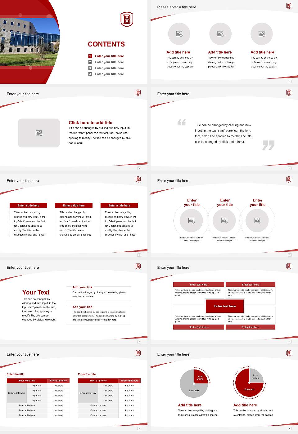 Bradley University Course/Courseware Creation PPT Template16:9 ratio PPT effect preview image2