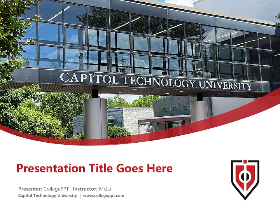 Capitol Technology University Course/Courseware Creation PPT Template4:3 ratio PPT effect preview image5