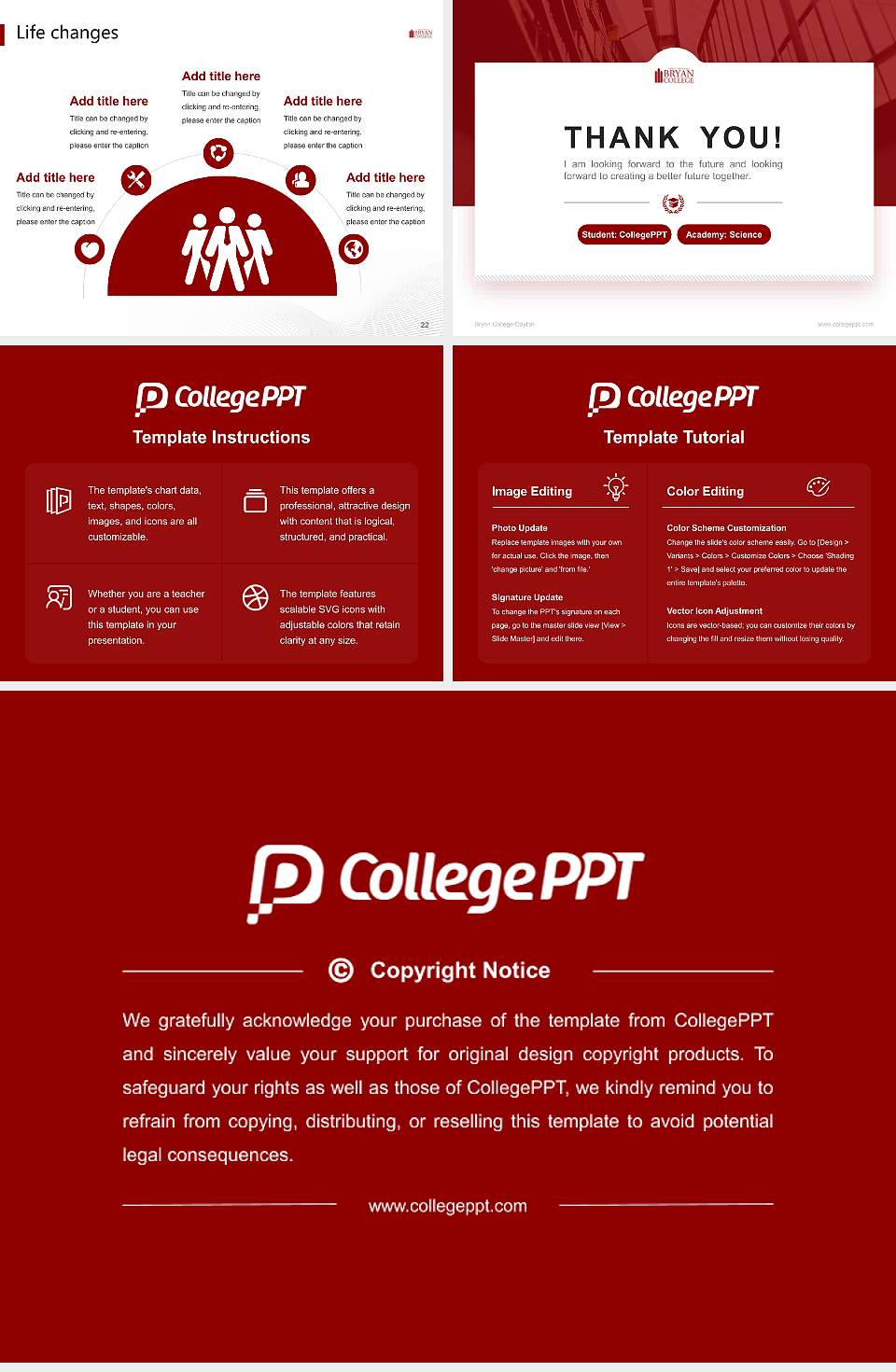 Bryan College-Dayton National Scholarship Defense PPT Template4:3 ratio PPT effect preview image4