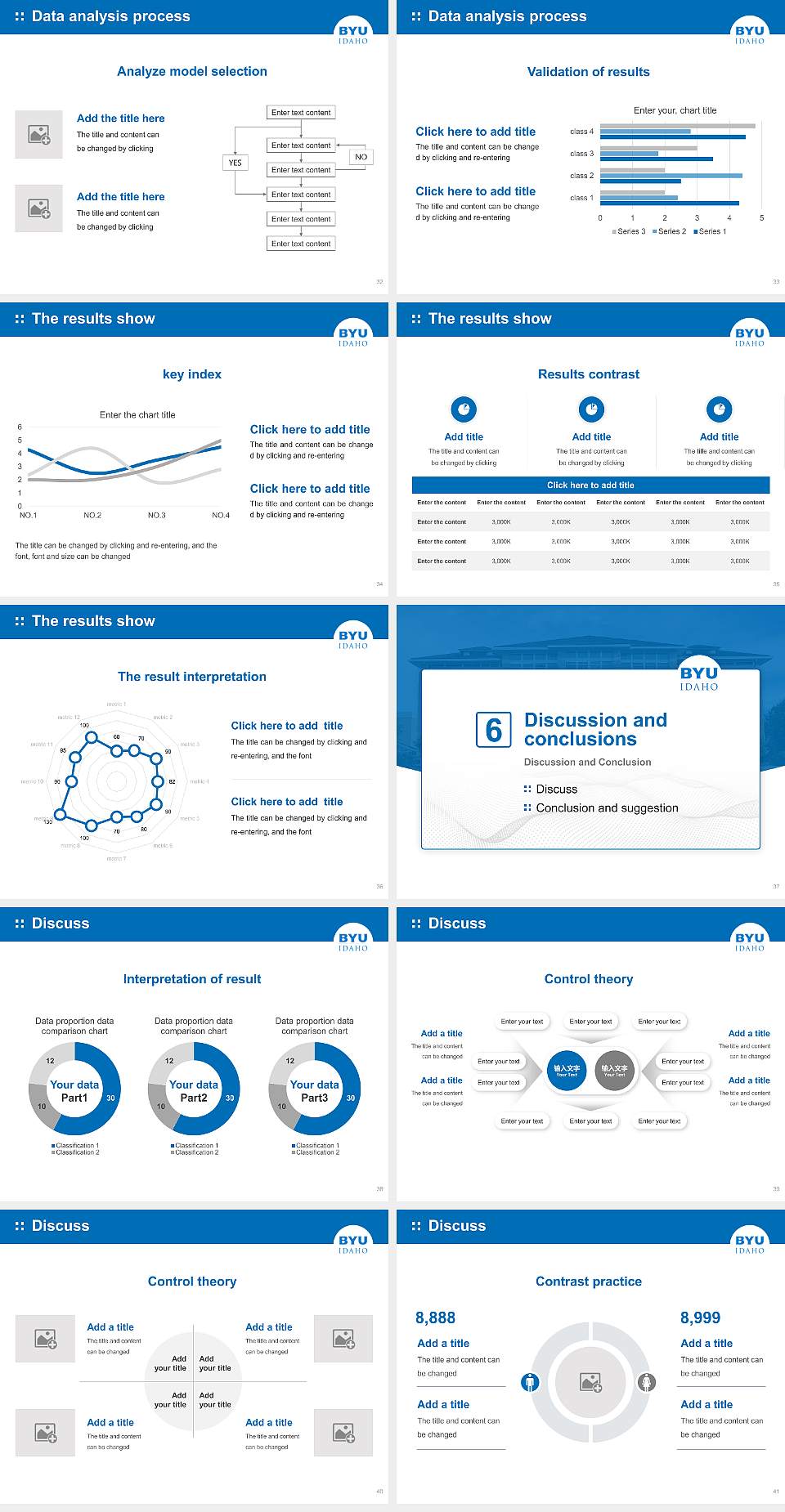 Brigham Young University-Idaho Graduation Thesis Defense PPT Template4:3 ratio PPT effect preview image5
