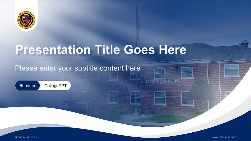 Carolina University Lecture Sharing and Networking Event PPT Template16:9 ratio PPT effect preview image