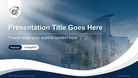 California State University-Monterey Bay Lecture Sharing and Networking Event PPT Template