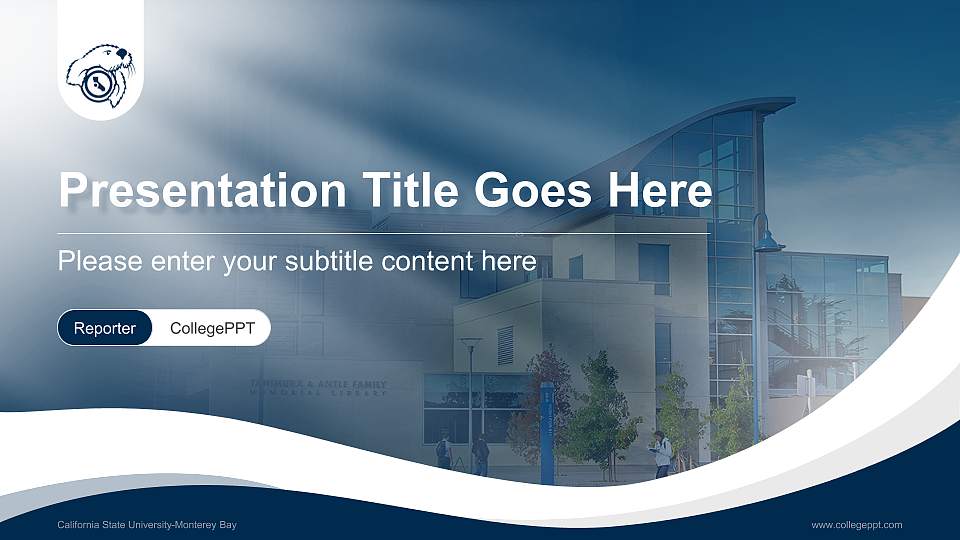 California State University-Monterey Bay Lecture Sharing and Networking Event PPT Template16:9 ratio PPT effect preview image