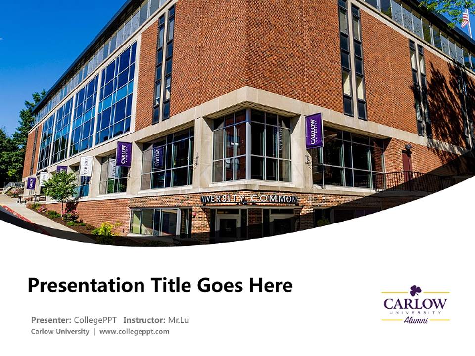 Carlow University Course/Courseware Creation PPT Template4:3 ratio PPT effect preview image5