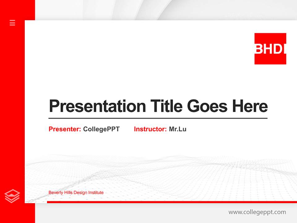 Beverly Hills Design Institute Thesis Proposal/Graduation Defense PPT Template4:3 ratio PPT effect preview image5