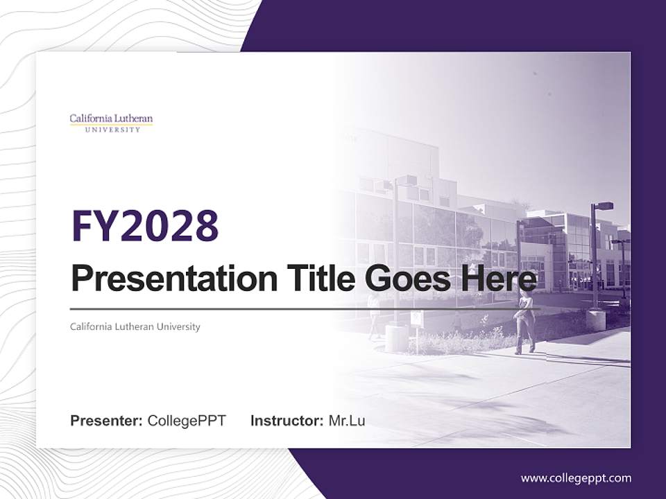 California Lutheran University Academic Presentation/Research Findings Report PPT Template4:3 ratio PPT effect preview image5