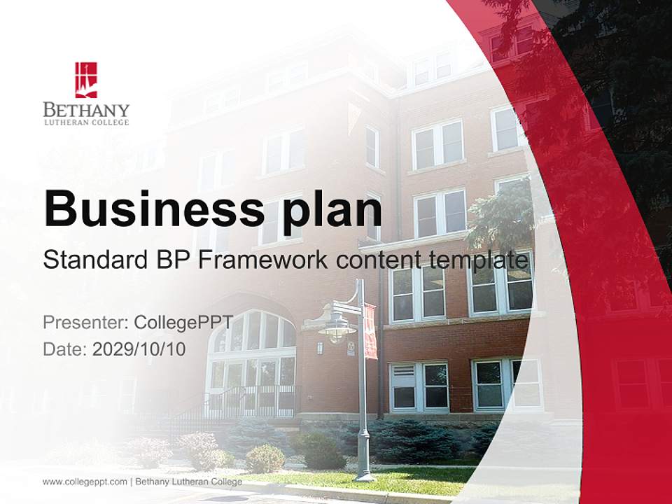 Bethany Lutheran College Competition/Entrepreneurship Contest PPT Template4:3 ratio PPT effect preview image9