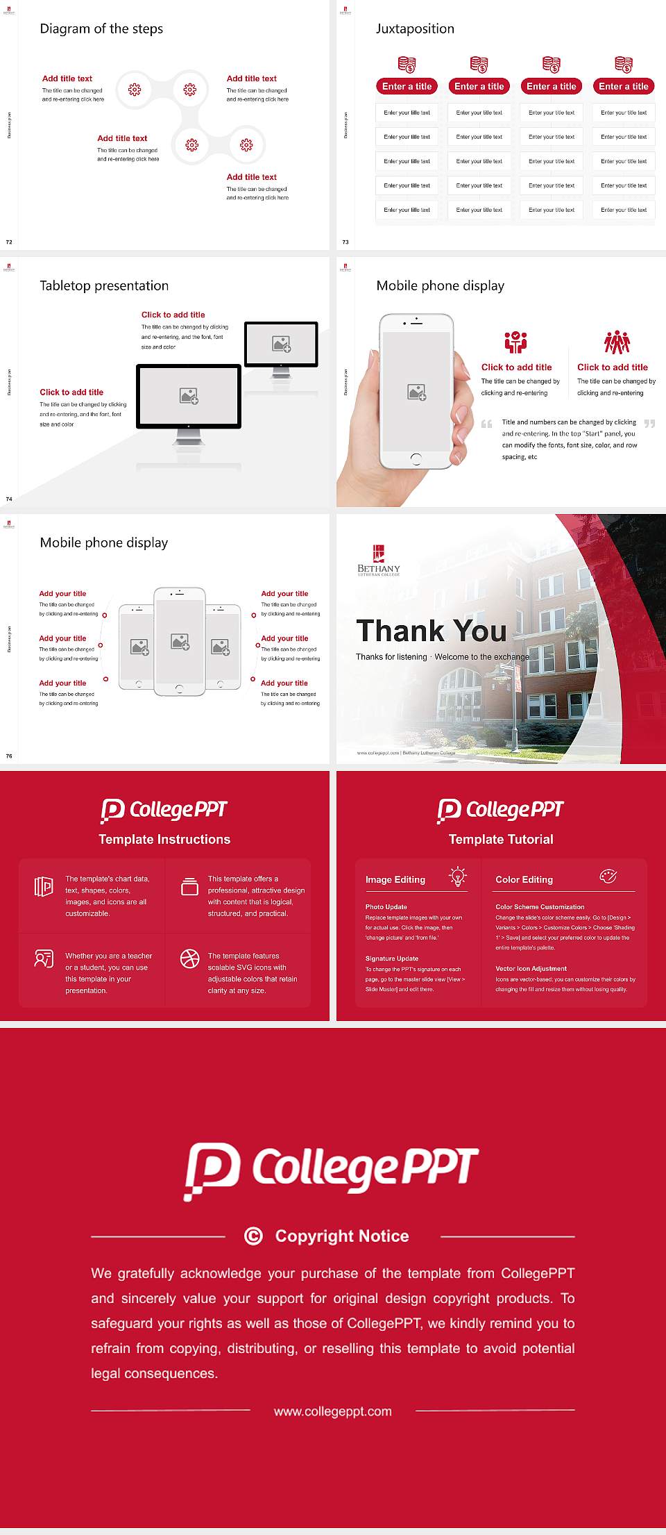 Bethany Lutheran College Competition/Entrepreneurship Contest PPT Template4:3 ratio PPT effect preview image9