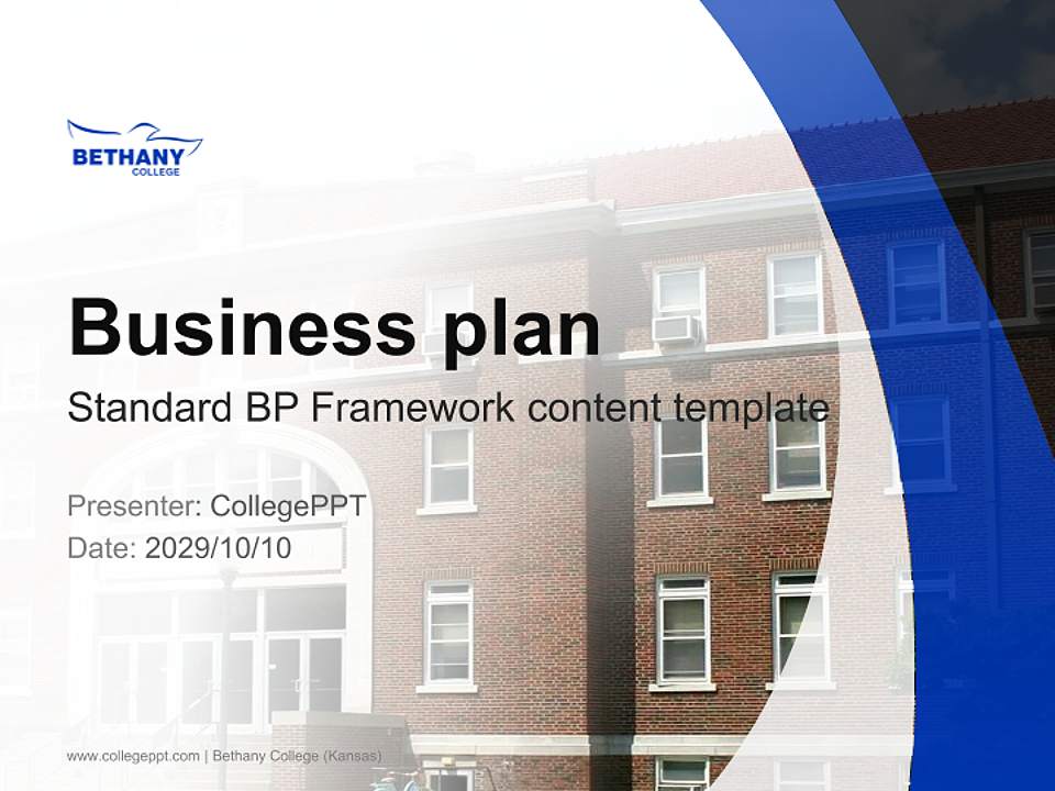 Bethany College (Kansas) Competition/Entrepreneurship Contest PPT Template4:3 ratio PPT effect preview image9