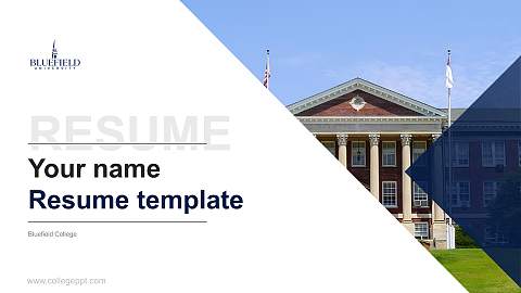 Bluefield College Resume PPT Template