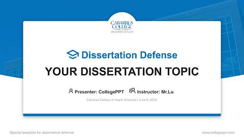 Cabarrus College of Health Sciences Graduation Thesis Defense PPT Template