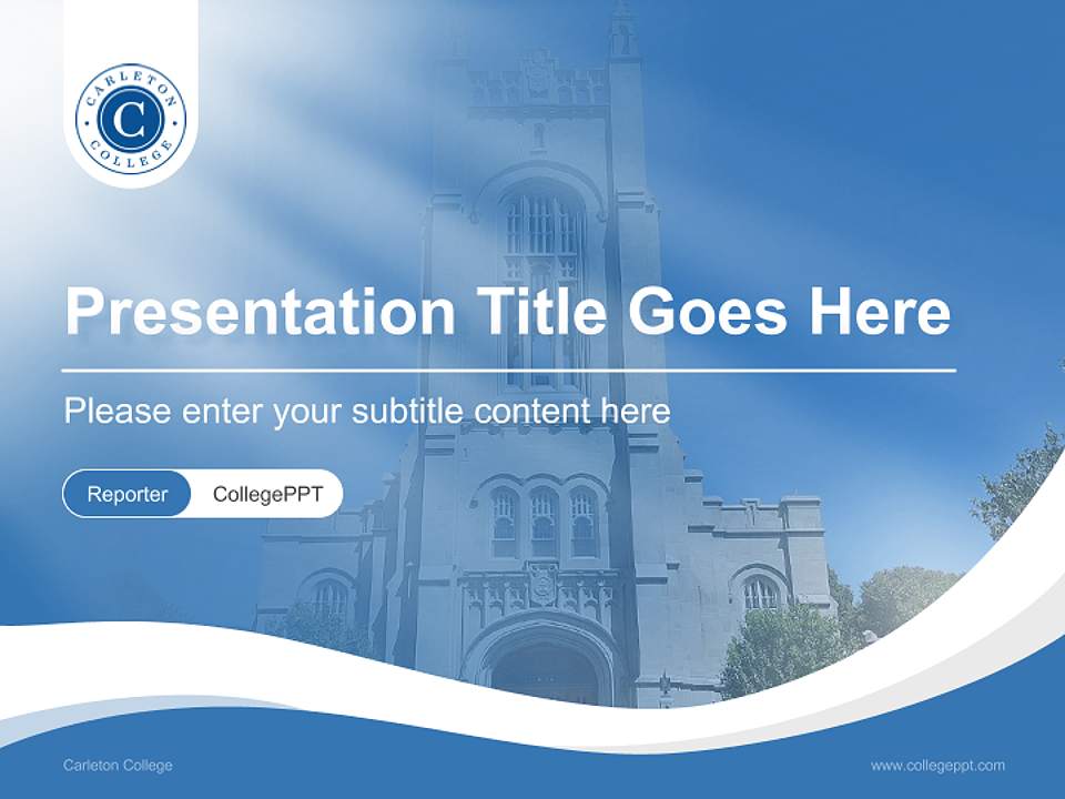Carleton College Lecture Sharing and Networking Event PPT Template4:3 ratio PPT effect preview image4