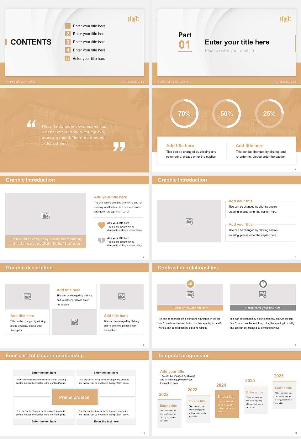 Blue Mountain Christian University Thesis Proposal/Graduation Defense PPT Template16:9 ratio PPT effect preview image2