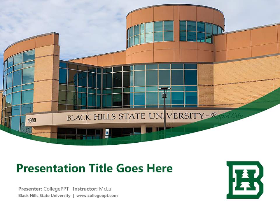 Black Hills State University Course/Courseware Creation PPT Template4:3 ratio PPT effect preview image5