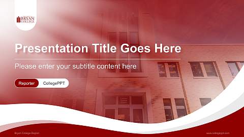 Bryan College-Dayton Lecture Sharing and Networking Event PPT Template