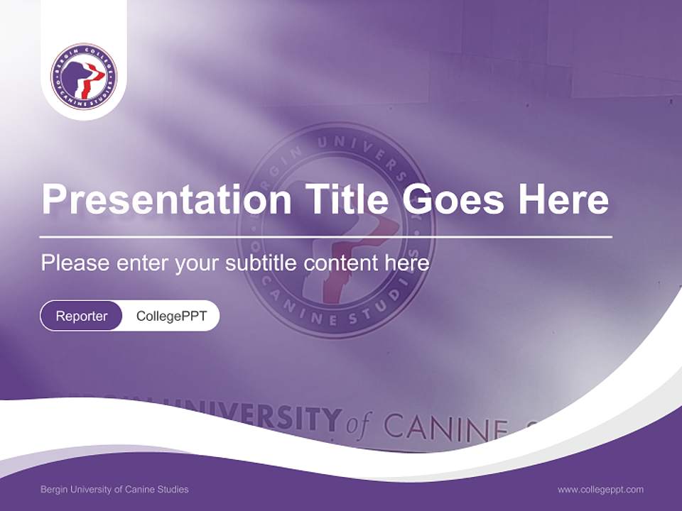 Bergin University of Canine Studies Lecture Sharing and Networking Event PPT Template4:3 ratio PPT effect preview image4