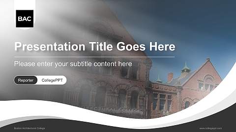 Boston Architectural College Lecture Sharing and Networking Event PPT Template