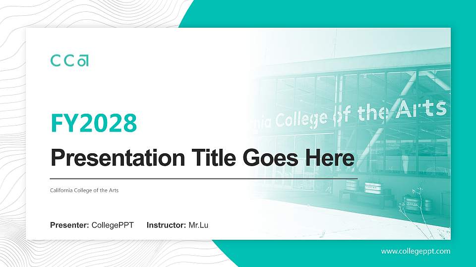 California College of the Arts Academic Presentation/Research Findings Report PPT Template16:9 ratio PPT effect preview image